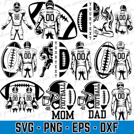 Custom Football player Svg, Football svg,Football player svg,Football mom svg, Football Name Svg, football team svg,two football players svg