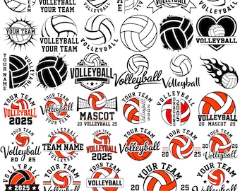 Volleyball svg bundle, volleyball Team Name SVG, volleyball svg png, Volleyball logo, Volleyball Mom SVG, Cut File, Digital Download