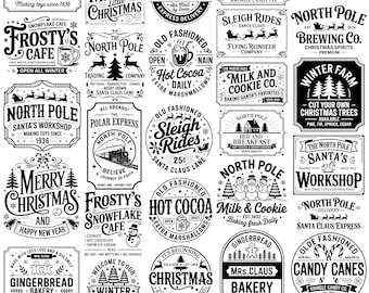 93 Farmhouse Christmas Sign Svg, Vintage Christmas Svg Sign Bundle, Vintage Christmas Svg, Farmhouse Svg Bundle, Cricut, Farm Fresh Svg