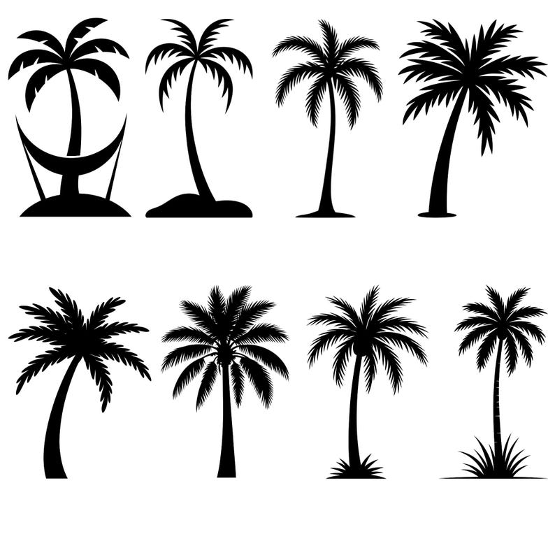 Beach Scene Svg Bundle, Beach Life Svg, Island Palm Tree Svg, Instant ...