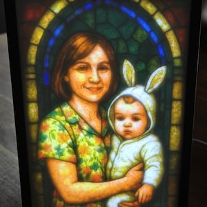 Custom 3D Photo Lithophane Frame with LED Lights – Personalized Night Light Gift