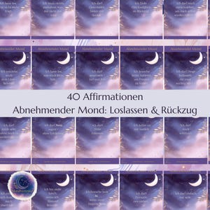 40 Affirmaties voor de afnemende maan | Loslaten en terugdeinzen | vrouwelijke energie | Zelfzorg | PDF-bestand | PNG-bestand | Schermbeveiliging | Digitale download