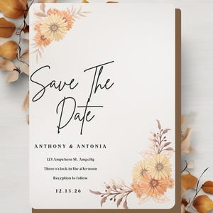 Herbst Sparen Sie das Datum , Sparen Sie das Datum Einladung, Sparen Sie das Datum Vorlage , Hochzeit sparen das Datum , Herbst sparen unser Datum , Hochzeit sparen das Datum