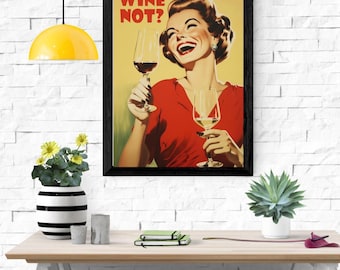 funny wine poster