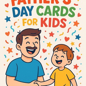 父の日の子供向けぬり絵カード – お子様からお父さんへのギフトカード5選 – 今すぐダウンロード