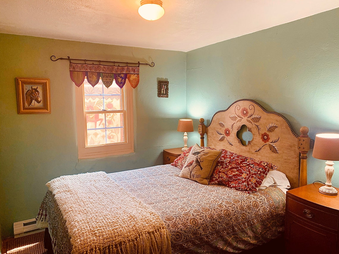 Spanish revival style hand made hand painted Queen size bed Etsy