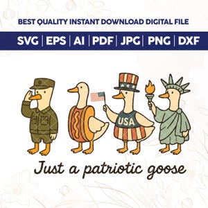 Patriotic Goose PNG,Patriotic Goose Png,4th of July Silly Goose Clipart,Memorial Day,USA Goose Sublimation Design,USA Flag Png,Cricut Files