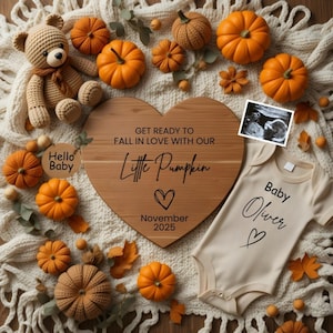 Fall Pregnancy Announcement Digital, Baby Announcement, Editable Template, Social Media Reveal, Instagram, Facebook