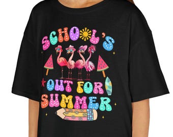 School's Out Flamingo T-Shirt: Funny Teacher Summer Vacation Tee