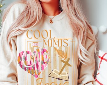 Mimi Sweatshirt, Mimi Love Jesus, valentines grandma gift,Trending Jesus Lover Praying Grammy T-Shirt, Inspirational Mom Tee,Faithful Mother