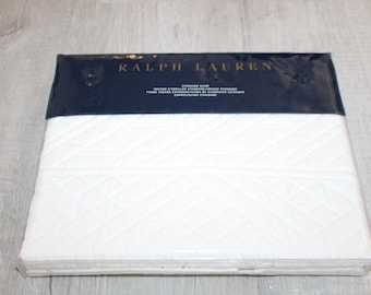 Ralph Lauren 100% Cotton Oakfield Standard Sham White
