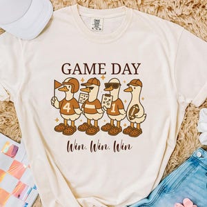 Comfort colors funny shirt for football, Game Day Ducks T-Shirt, funny football shirt women, funny football shirt, game day shirt custom