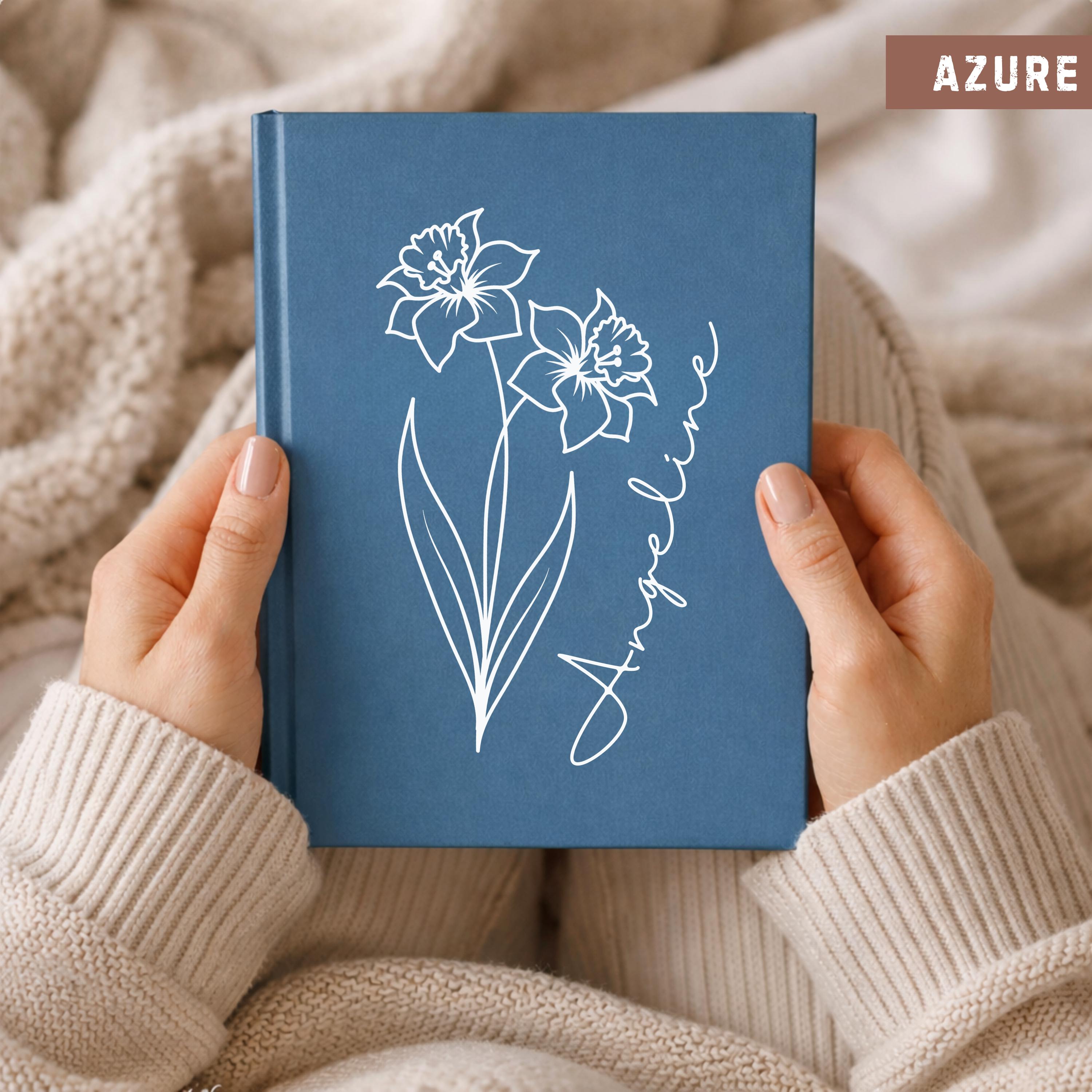 Personalized Birth Flower Journal for Women, Custom Floral Notebook ...