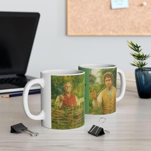 Hobbit-Inspired Ceramic Mug, Bilbo Baggins Fans, Gift for Tolkien Fans, Novelty Mug, Literary Gift