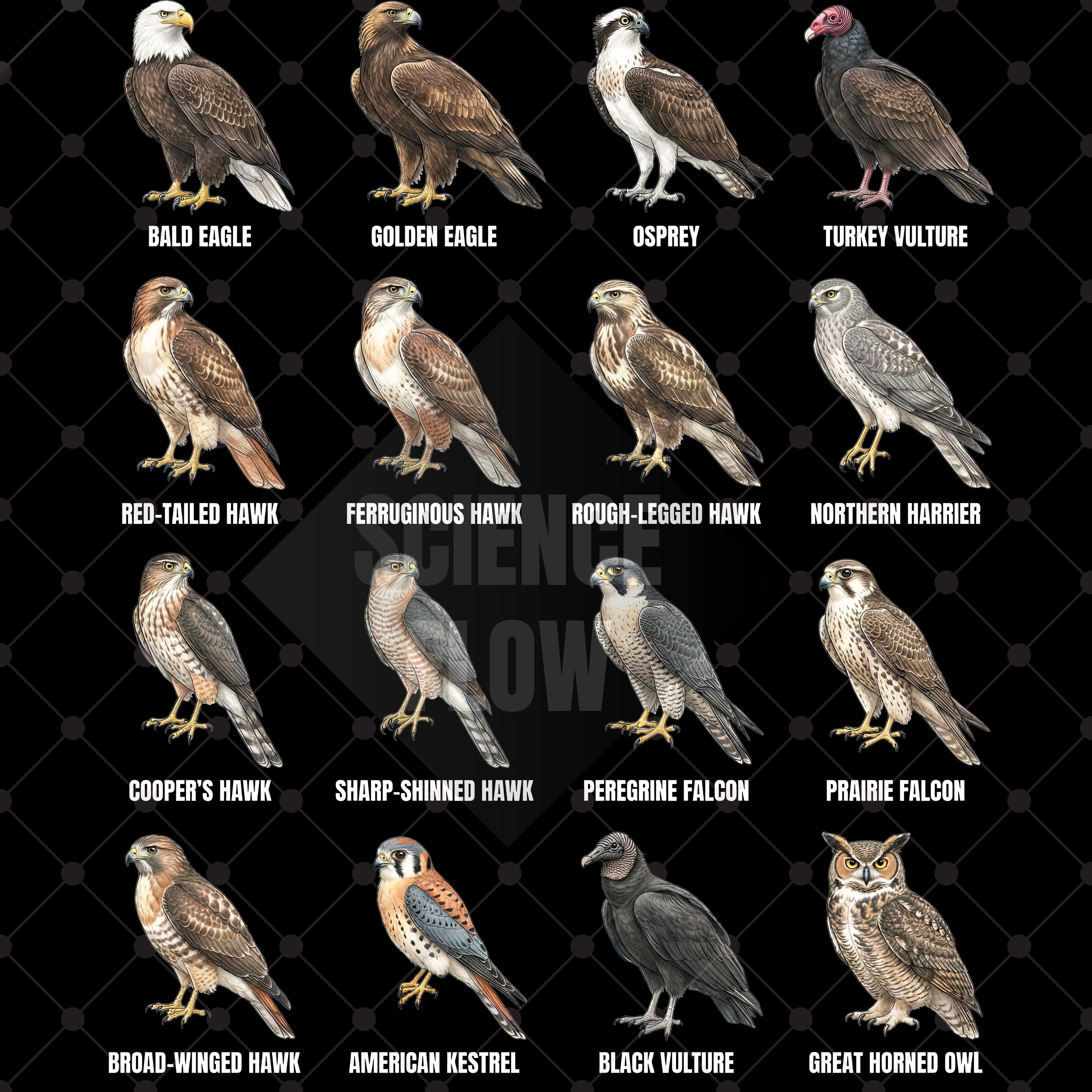 5 Educational Birds of Prey PNG Designs – Eagles, Hawks, Falcons ...