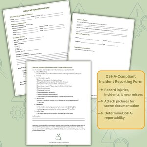 OSHA-kompatibelt incidentrapporteringsformulär