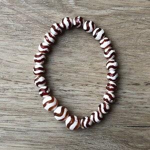 Bracelets. Stretchy. Layer it. Stack it. Brown and White. Casual. Business. Gift. Women. Lobster clasp.