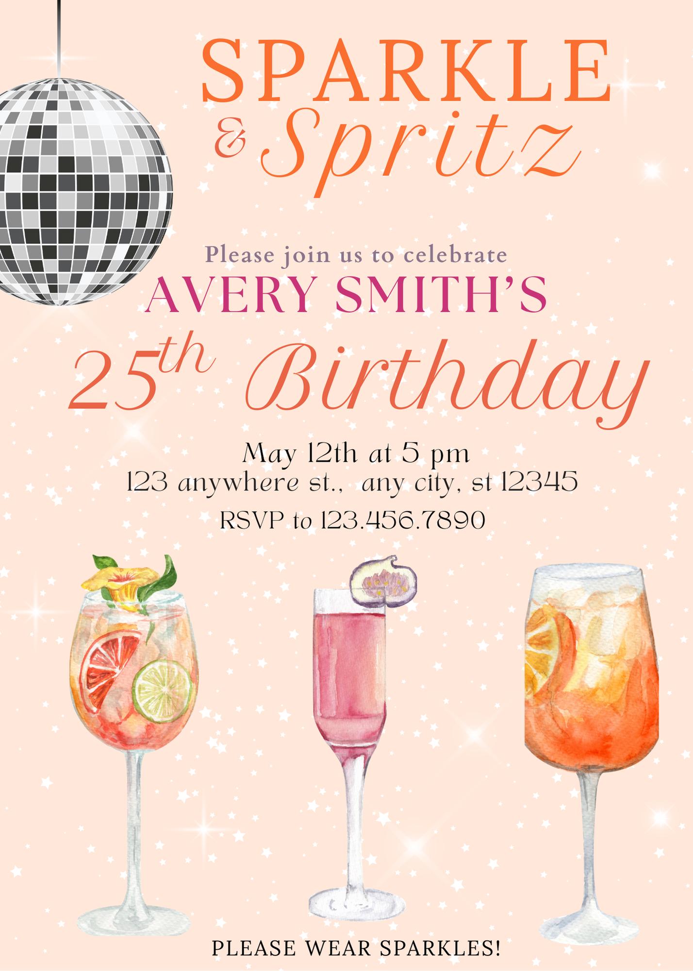 Spritz Birthday Invitation