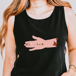 Comfort Colors® Sea Shell Hand Tank Top, Gift For Beach Lover, Relaxed Summer Tank, Summer Vibe Tank, Perfect for Beach Days, Summer Gifts
