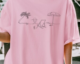 Minimalistisches Beach Comfort Colors® T-Shirt: Entspannter Sommerstil