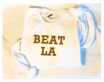 Customized Padres Crewneck Sweatshirt, Game Day Gear, Beat LA