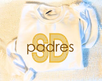 Custom Padres Crewneck Sweatshirt, Game Day HTV Gear