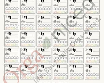 30-Day Fitness Challenge Tracker – Printable Workout & Wellness Log (PDF)