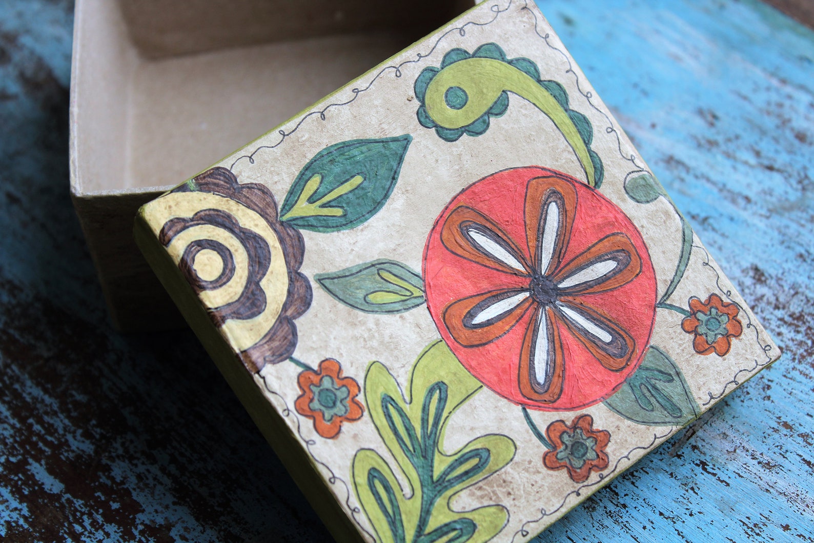 Hand Painted Gift Box Etsy