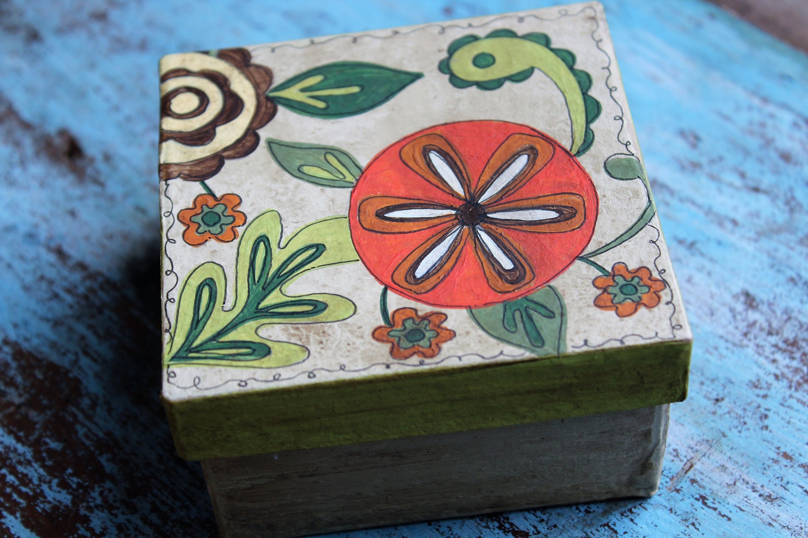 Hand Painted Gift Box Etsy