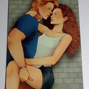 Carte postale Never Broken By Everly Claire - Oeuvre d'art du personnage de la série Unchained