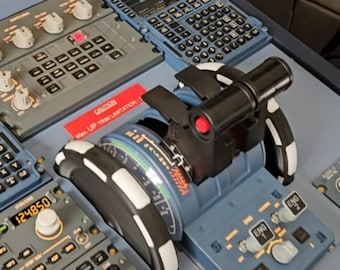 Rueda de ajuste de acelerador e indicadores ficticios Thrustmaster/WinWing impresos en 3D