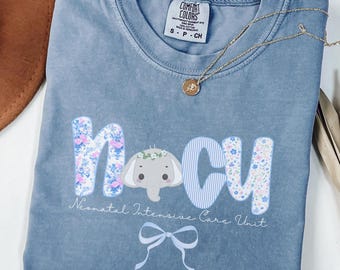 Comfort Colors Nicu Nurse Shirt, Neonatal Intensive Care Unit Tshirt, Gift for Nicu Nurse, Floral Neonatal Icu Nurse Tee