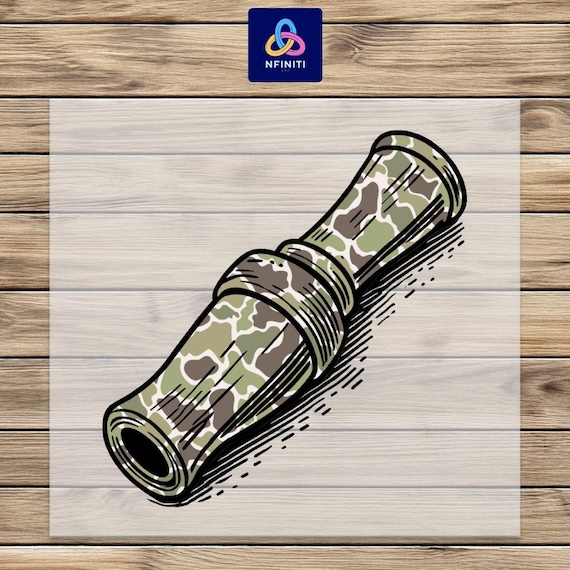 Funny Camo Duck Call DTF Heat Transfer: Duck Hunter Graphic