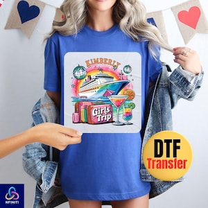 Custom Girls Trip Iron On Transfer, Custom Summer Vacation Dtf Decal, Girls Vacation Decal, Besties Trip 2025 Heat Transfer,Girls Travel Dtf