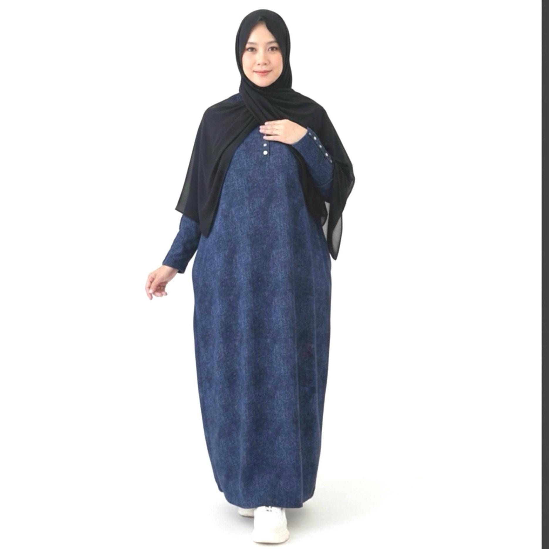 white christmas dresses Embroidered Denim Dress main image 0