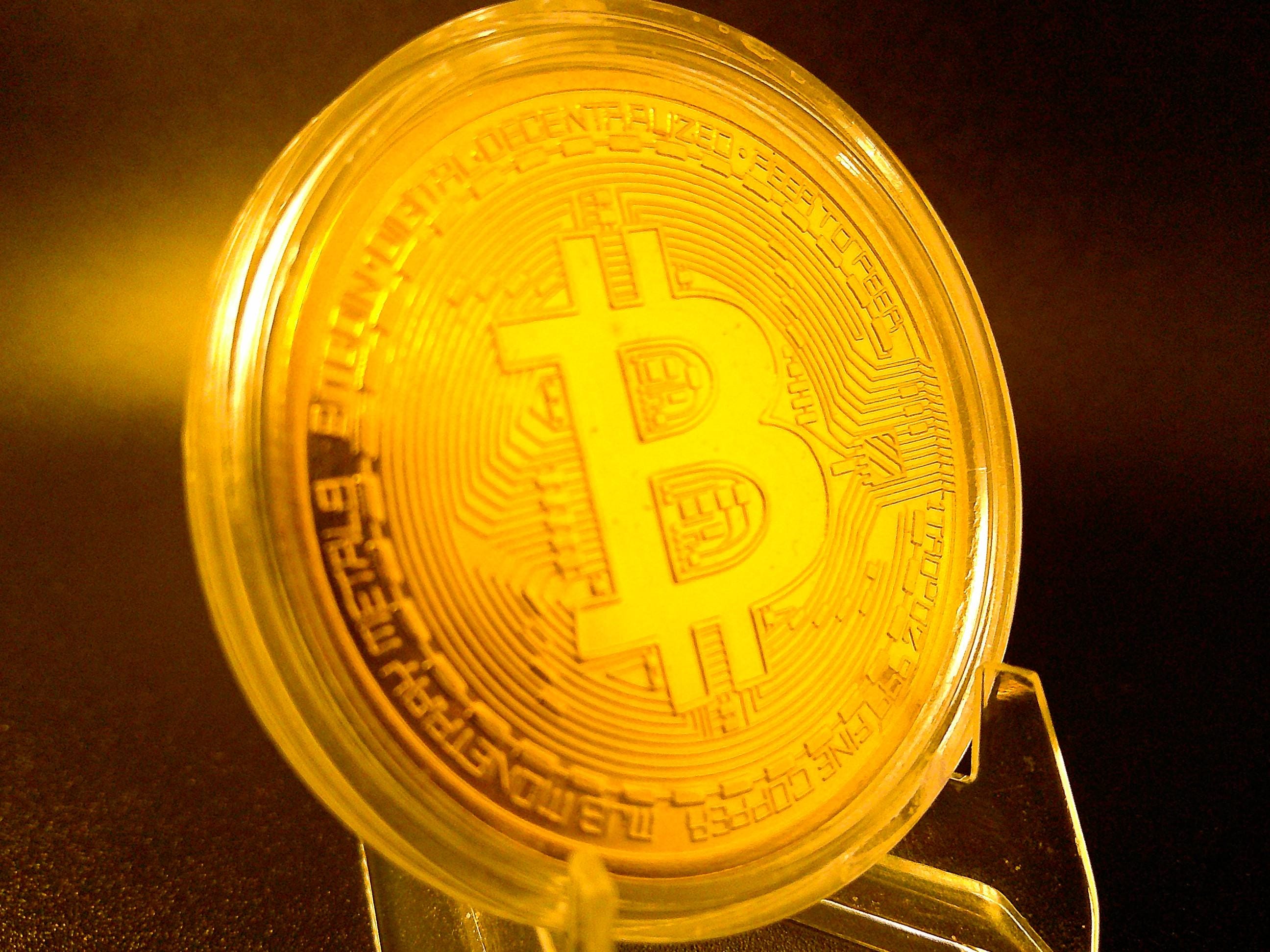 24k Gold Bitcoin Coin - Etsy