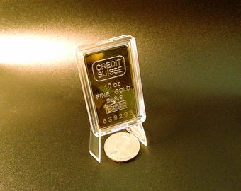 10oz Credit Suisse Gold Bar Replica (Does Not Weigh 10oz) (Not Real Gold) – Bullion Style Collectible