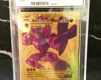 Grimmsnarl VMAX Gold Foil Card - Encased Display Collectible -Prop & Coin Co.