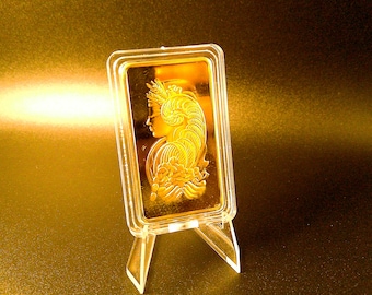 PAMP Suisse Lady Fortuna 1oz Bullion Bar Replica (Not Real Gold) – 24K Gold Plated Ingot – Collectible Investor Gift