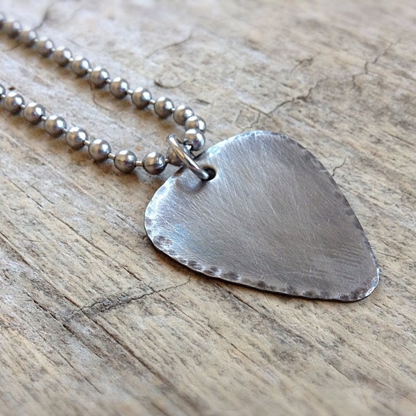 Guitar Pick Necklace, Stainless Steel Jewelry, Electric Guitar, Musician Necklace, Personalized Gifts, Boho Necklace, Bohemian Jewelry