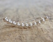 Beaded Ear Climbers, Sterling Silver Ear Sweep, Ear Pins, For Her, Boho Earrings, Boho Jewelry, Bohemian Jewelry