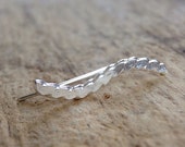Wave Ear Climbers, Sterling Silver Ear Sweep, Ear Pins, For Her, Boho Earrings, Boho Jewelry, Bohemian Jewelry