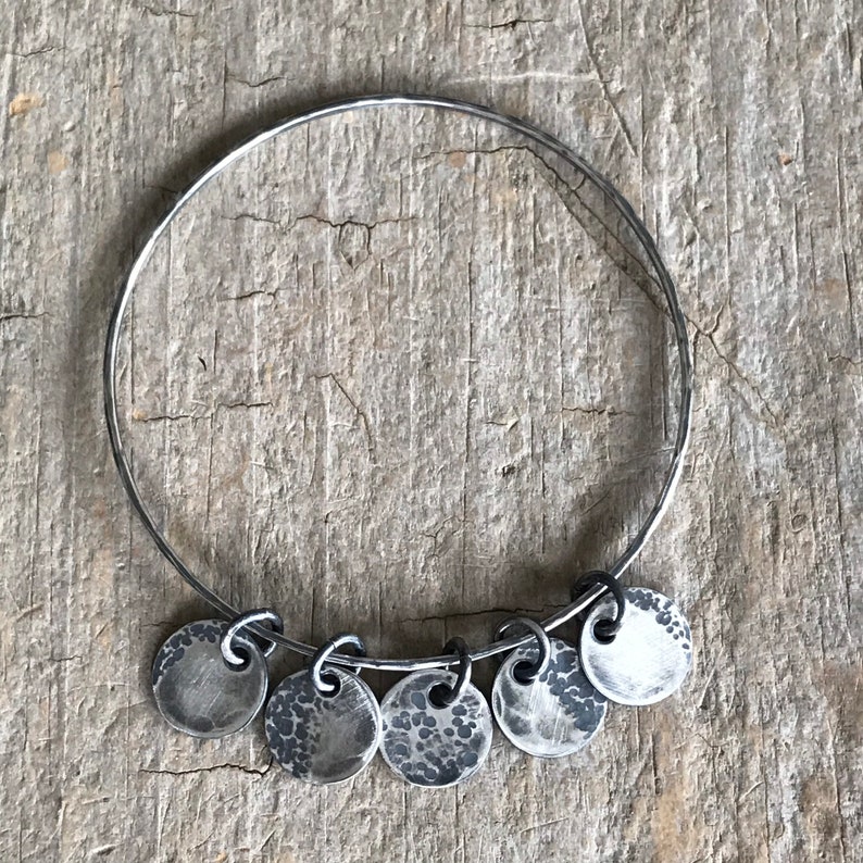 Moon and Back Charm Celestial Gifts Moon Jewelry Luna Crescent Moon Full Moon Moon Phase Bracelet Lune Sterling Silver Moon Phases