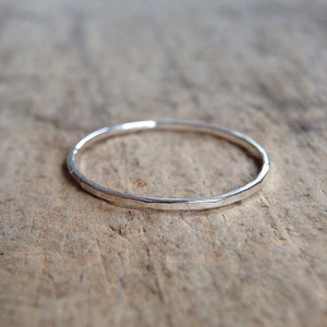One Stackable Ring, Sterling Silver Ring, Thin Ring, Skinny Ring, Stacking Rings. Thumb rings for women.