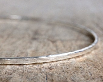 Hammered Bangles, Sterling Silver Bracelet, Silver Bangle Bracelet, Thin Bangle, Minimalist Bracelet, Minimalist Jewelry