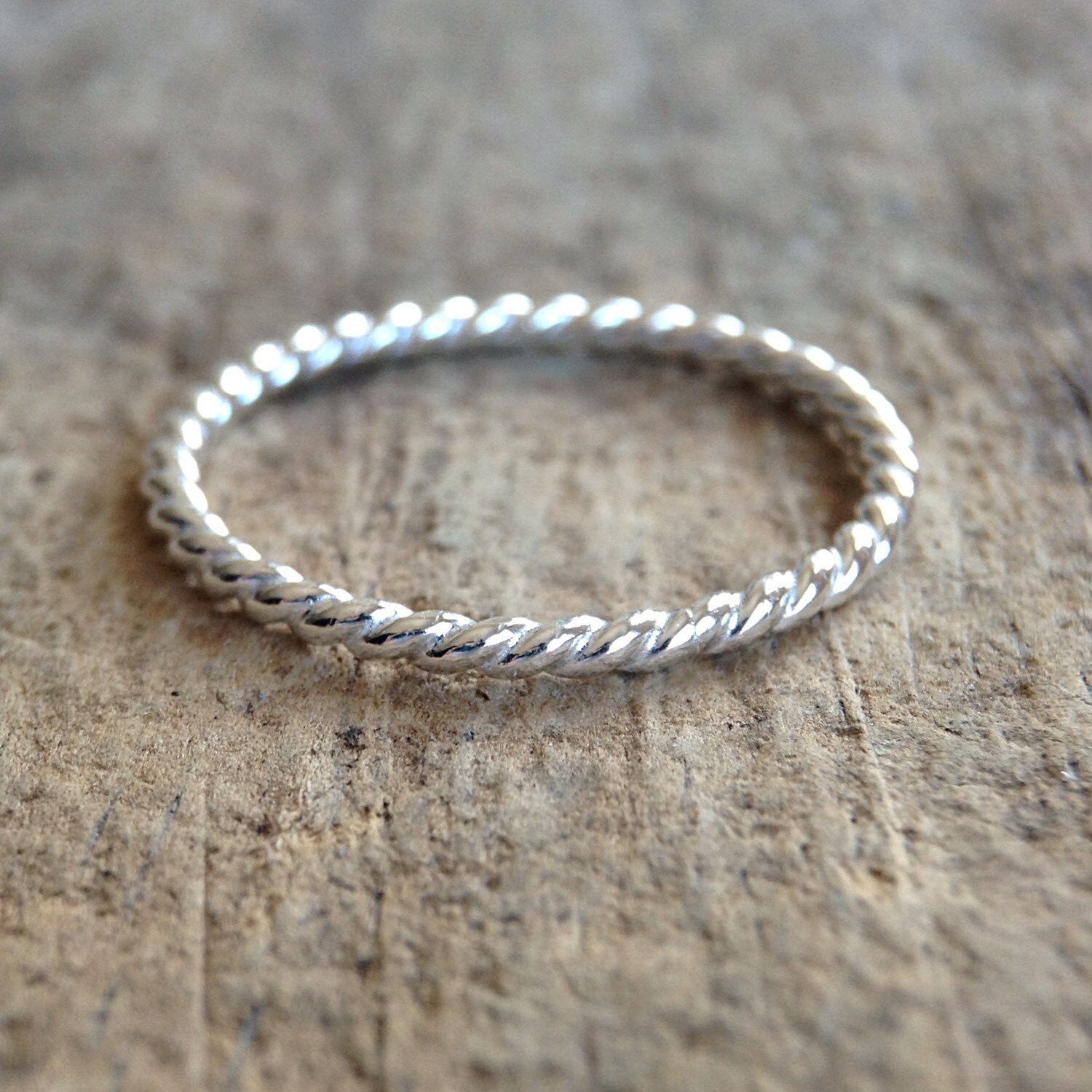 Twist Ring, Twisted Rope, Sterling Silver Ring, Nautical