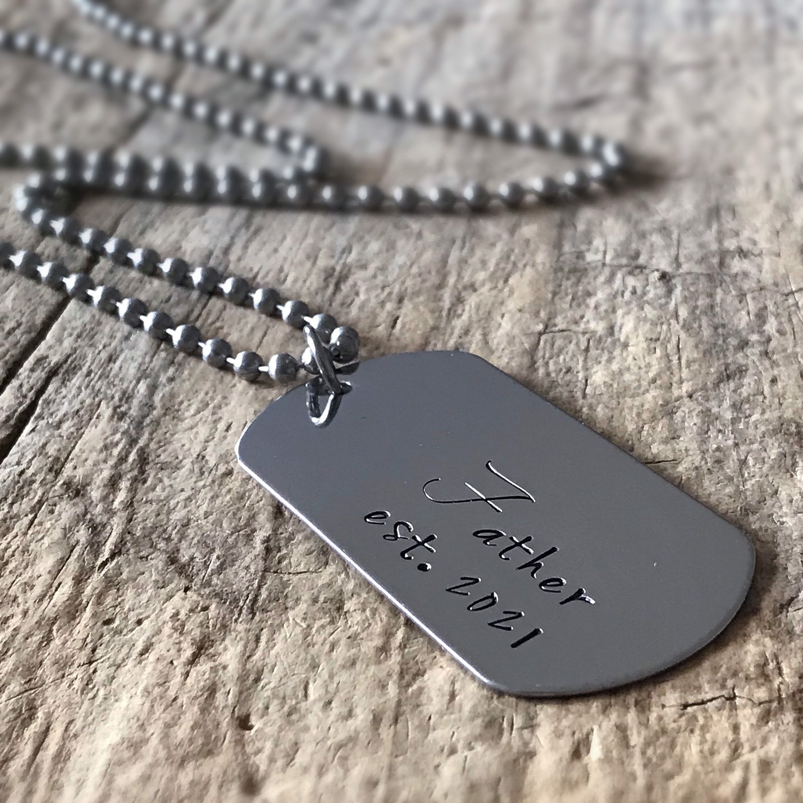 Custom Dog Tag Necklace for Men in Stainless Steel. | Etsy