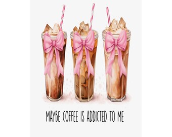 Tal vez el café sea adicto a mí (Arte de pared)