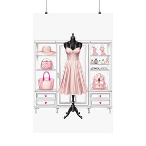 Modern Fashion Illustration - Pink on Display