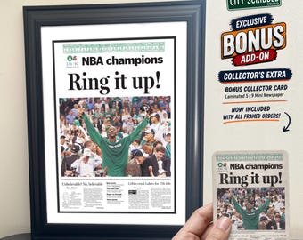 Boston Celtics 2008 Championship Newspaper Print